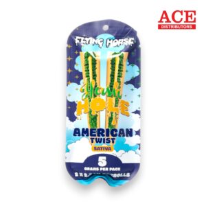 FLYING HORSE HASH HOLE 2.5GM PREROLL 2PK/5CT -AMERICAN TWIST SATIVA