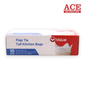 TALL KITCHEN TRASH BAGS 13GAL 10CT