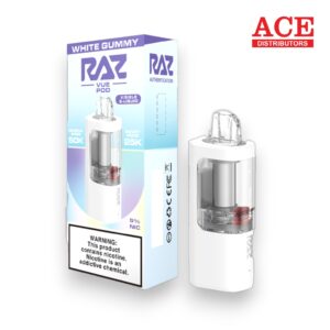 RAZ VUE 50000 PUFFS DISPOSABLE POD 5CT BOX -WHITE GUMMY