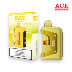RAZ VUE 50000 PUFFS DISPOSABLE KIT 5CT BOX -PINEAPPLE MTN DEW