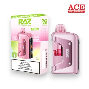 RAZ VUE 50000 PUFFS DISPOSABLE KIT 5CT BOX -STRAWBERRY BLAST