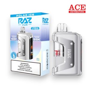 RAZ VUE 50000 PUFFS DISPOSABLE KIT 5CT BOX -POLAR ICE