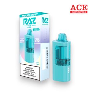 RAZ VUE 50000 PUFFS DISPOSABLE POD 5CT BOX -MIAMI MINT