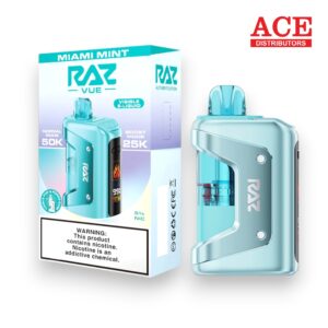 RAZ VUE 50000 PUFFS DISPOSABLE KIT 5CT BOX -MIAMI MINT