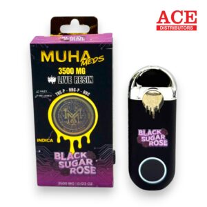 MUHA MEDS 3500MG THC-P LIVE RESIN DISPOSABLE 5CT -BLACK SUGAR ROSE INDICA
