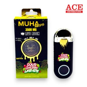 MUHA MEDS 3500MG THC-P LIVE RESIN DISPOSABLE 5CT -SOUR CHERRY LIMEADE SATIVA