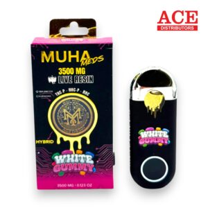 MUHA MEDS 3500MG THC-P LIVE RESIN DISPOSABLE 5CT -WHITE GUMMY HYBRID