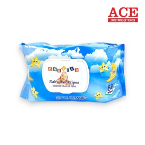BABY WET WIPES BABYISH BLUE 80CT