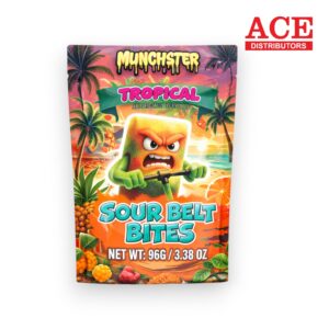 MUNCHSTER SOUR BELT BITES 3.38OZ TROPICAL