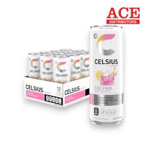 CELSIUS FIZZ-FREE PINK LEMONADE 12OZ 12CT