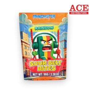 MUNCHSTER SOUR BELT BITES 3.38OZ RAINBOW