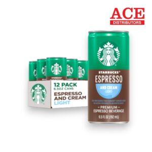 STARBUCKS DOUBLESHOT ESPRESSO AND CREAM LIGHT 6.5OZ 12CT