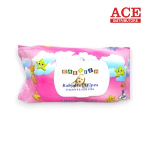 BABY WET WIPES BABYISH PINK 80CT