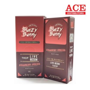 BLAZY BUNNY 2ML LIVE RESIN THC-P CARTRIDGE 6CT - STRAWBERRY AMNESIA