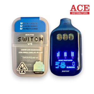 BOUTIQ SWITCH V5 LIQUID DIAMOND THCP DISPOSABLE 2G BLUE CRACK/CHEM BERRY/HONEY COMB -10CT