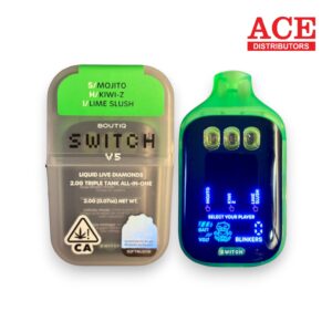 BOUTIQ SWITCH V5 LIQUID DIAMOND THCP DISPOSABLE 2G MOJITO/KIWI-Z/LIME SLUSH -10CT