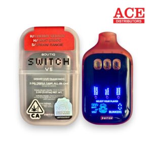 BOUTIQ SWITCH V5 LIQUID DIAMOND THCP DISPOSABLE 2G GELATO/FRUIT STRIPE/STRAW TANGIE -10CT