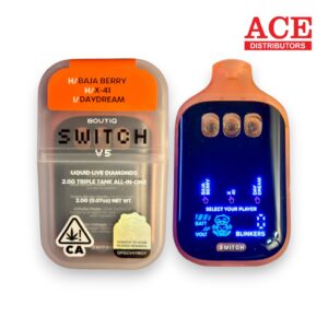 BOUTIQ SWITCH V5 LIQUID DIAMOND THCP DISPOSABLE 2G BAJA BERRY/X41/DAYDREAM -10CT