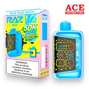 RAZ RX 50000 PUFFS BATCH ED. DISPOSABLE 5CT BOX - BLUE RAZZ BATCH