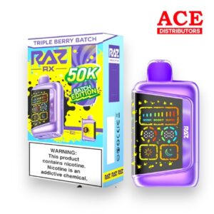 RAZ RX 50000 PUFFS BATCH ED. DISPOSABLE 5CT BOX - TRIPLE BERRY BATCH