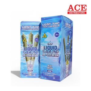 LOST THCP 1.65G LIQUID DIAMOND PRE ROLLS D8+L/R BLUE DREAM SATIVA - 3PK 10CT