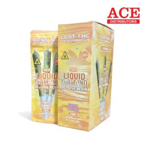 LOST THCP 1.65G LIQUID DIAMOND PRE ROLLS D8+L/R FRUITY PEBBLES HYBRID - 3PK 10CT
