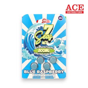 7 SEAS KRATOM EXTRACT 200MG 4PK/10CT -BLUE RASPBERRY