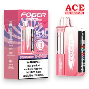 FOGER SWITCH PRO 30000 PUFFS DISPOSABLE KIT 5CT BOX - STRAWBERRY B-BURST