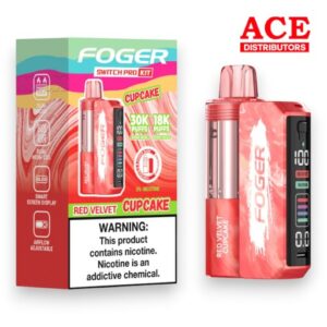 FOGER SWITCH PRO 30000 PUFFS DISPOSABLE KIT 5CT BOX - RED VELVET CUPCAKE