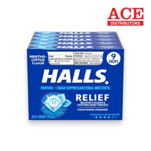 HALLS EXTRA STRONG MENTHOL 9/20CT