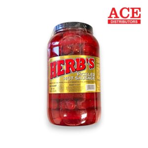 HERB'S PICKLED SAUSAGE JAR