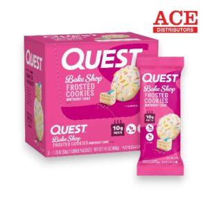 QUEST PROTEIN BAKE SHOP COOKIES BIRTHDAY CAKE 1.76OZ 8CT