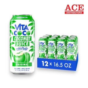 VITA COCO PURE COCONUT WATER W/ PULP CAN 16.50OZ 12CT
