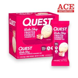QUEST PROTEIN BAKE SHOP COOKIES STRAWBERRY CAKE 1.76OZ 8CT