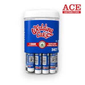 HEMP MASTER EXOTIC PREROLL 1G 16CTJAR - WEDDING CAKE