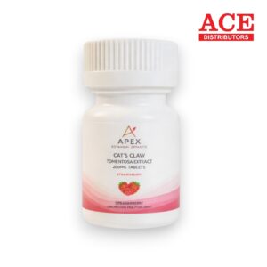 APEX CATS CLAW TOMENTOSA EXTRACT 200MG TABLETS 4CT BOTTLE- STRAWBERRY