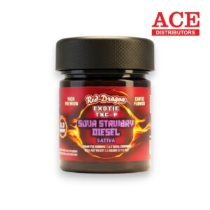 RED DRAGON 3.5GM THC-P EXOTIC FLOWER -SOUR STRAWBERRY DIESEL SATIVA