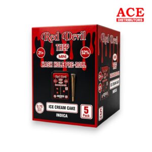 RED DEVIL THCP HASH HOLE MINI PRE-ROLLS 0.75GM 5CT - ICE CREAM CAKE INDICA