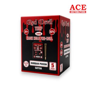 RED DEVIL THCP HASH HOLE MINI PRE-ROLLS 0.75GM 5CT - DURBAN POISON SATIVA