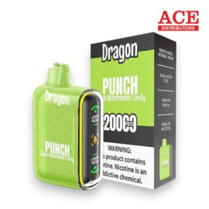 DRAGON 20000 PUFFS DISPOSABLE 5CT BOX -PUNCH APPLE WATERMELON CANDY