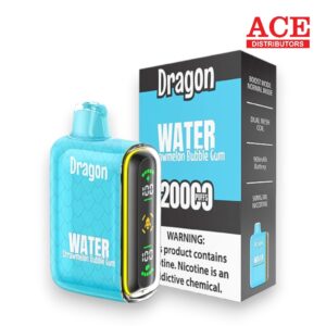 DRAGON 20000 PUFFS DISPOSABLE 5CT BOX -WATER STRAWMELON BUBBLEGUM
