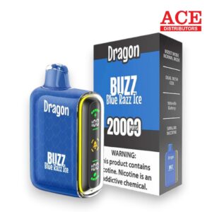 DRAGON 20000 PUFFS DISPOSABLE 5CT BOX -BUZZ BLUE RAZZ ICE