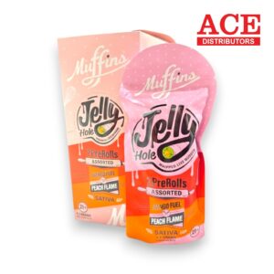 MUFFINS JELLY HOLE 4.2GM PREROLL 2PK/10CT - MANGO FUEL/PEACH FLAME SATIVA