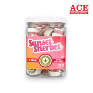 HEMP MASTER EXOTIC FLOWER 1G 28CTJAR - SUNSET SHERBET