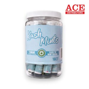 HEMP MASTER GLASS TIP PREROLL 2G 16CTJAR - KUSH MINTS