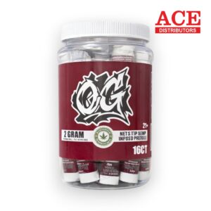 HEMP MASTER GLASS TIP PREROLL 2G 16CTJAR - OG