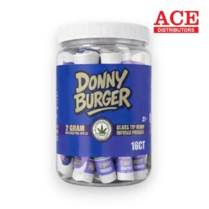 HEMP MASTER GLASS TIP PREROLL 2G 16CTJAR - DONNY BURGER