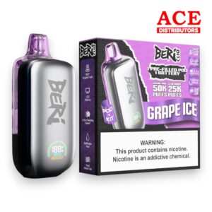 BERI CLIQ 50000PUFF DISPOSABLE KIT 5CT BOX - GRAPE ICE