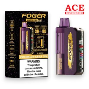 FOGER SWITCH PRO 30000 PUFFS DISPOSABLE KIT 5CT BOX - WATERMELON BUBBLEGUM
