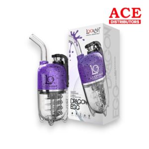 LOOKAH DRAGON EGG 950mAH E-RIG VAPORIZER KIT PURPLE/BLACK SPATTER - 1CT